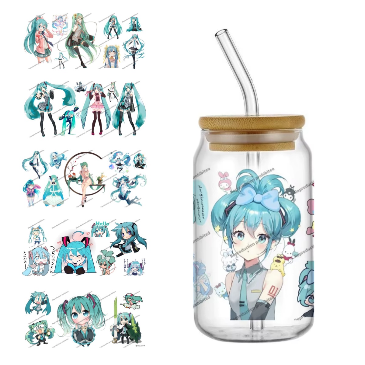 Car Accessories Ebay - Hatsune Miku UV DTF Cup Wrap