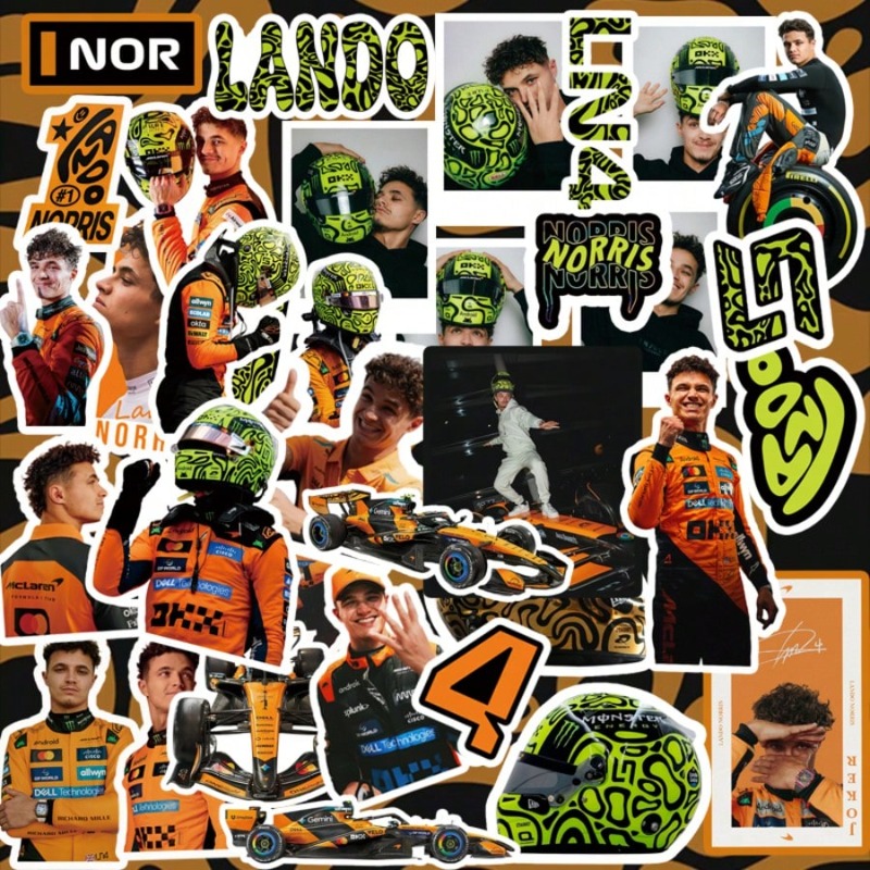 Car Accessories Ebay - 59PCS Lando Norris racing-themed sticker set–Waterproof