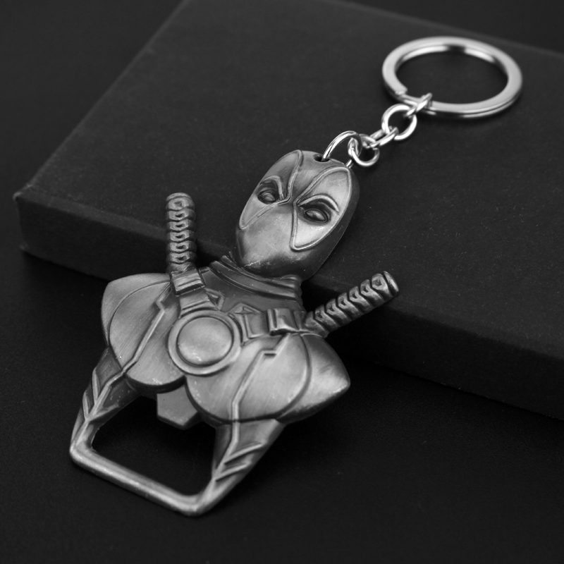 Car Accessories For Decoration - Deadpool Keychain Trendy Personalized Keyring Bottle