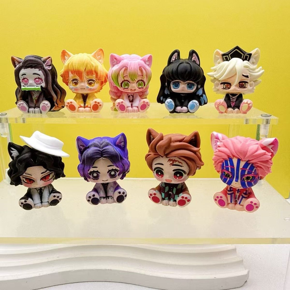 Demon Slayer Cute Chibi Figuri - Car Accessories For Decoration 评论和价格