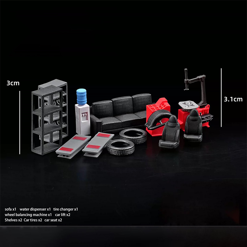 1:64 Car Repair Shop Prop Set  - Car Accessories For Decoration 评论和价格