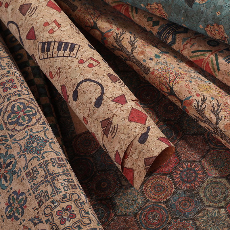 Cork Printed PU Leather Fabric - Car Accessories Cork 评论和价格