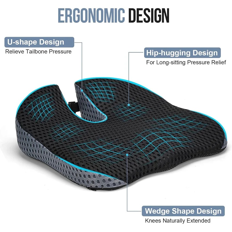 Memory Foam Car Wedge Seat Cus - Car Seat Cushion Memory Foam 评论和价格