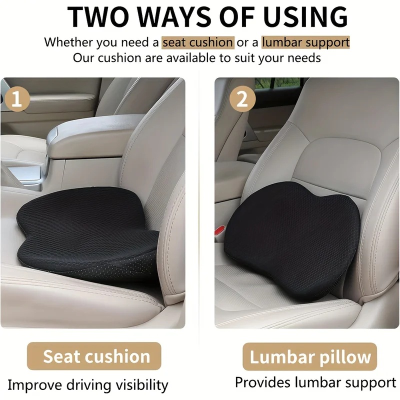 2-in-1 Memory Foam Car Seat Cu - Car Seat Cushion Memory Foam 评论和价格
