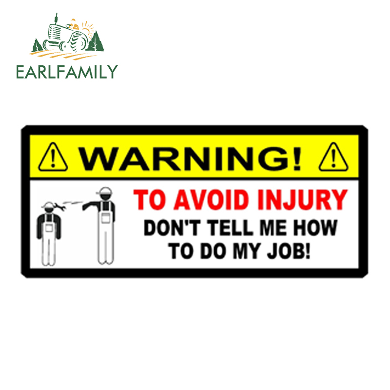 EARLFAMILY 13cm x 5.7cm WARNIN - Car Accessories Job 评论和价格